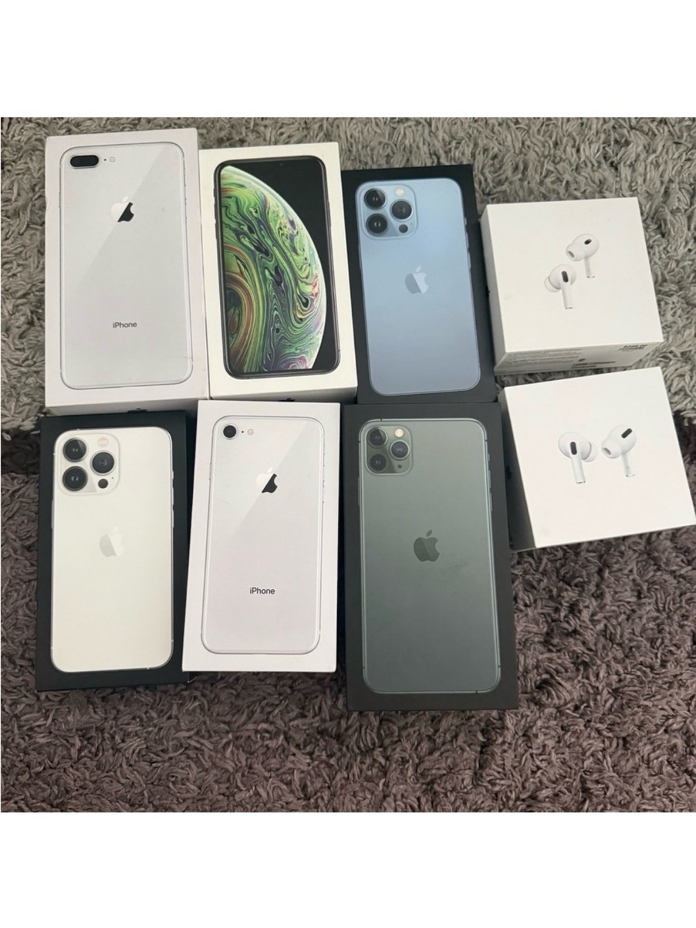 EMPTY Apple iPhone & AirPods Bundle - White, Green, Silver Options